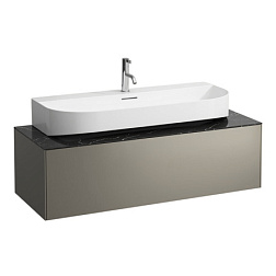 Модуль под раковину Sonar 117,7х45,7х34,1 см, титан/столешница черный мрамор, система push-to-open 4.0546.1.034.142.1 Laufen